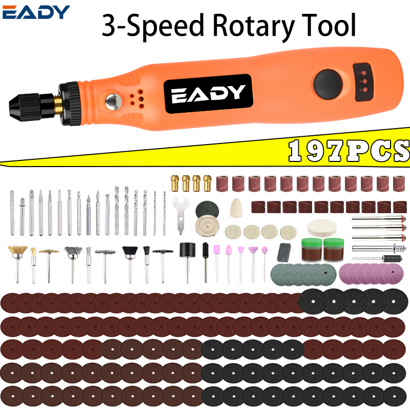 Power Tools For Workshop - USBコードレス回転工具キット – 金属研磨、模型製作、アクリル彫刻、木工彫刻用のミニ電動ドリル