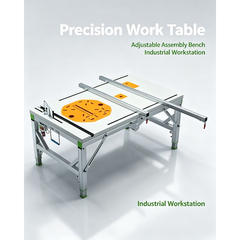 Workbench Portable Fold - 多機能折りたたみ式昇降式木工テーブル、ポータブル木工用逆向きスリップソー台に最適。