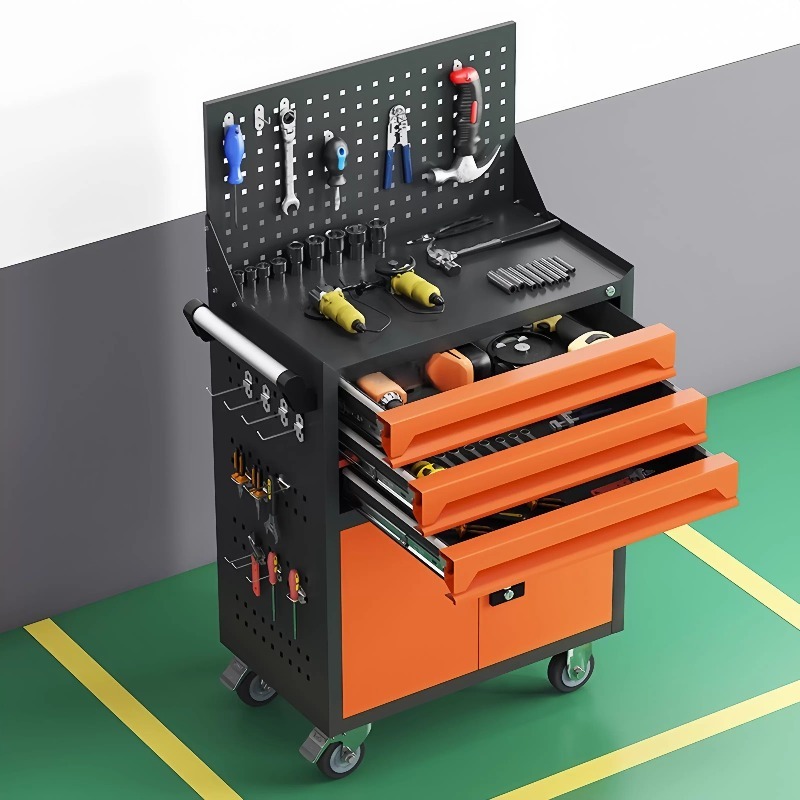 Workshop Tools Cabinet - 自動車修理工具カート、引き出し、ハードウェア修理、プッシュボックス、多機能モバイルヘビーデューティー工具キャビネット、整備工場用