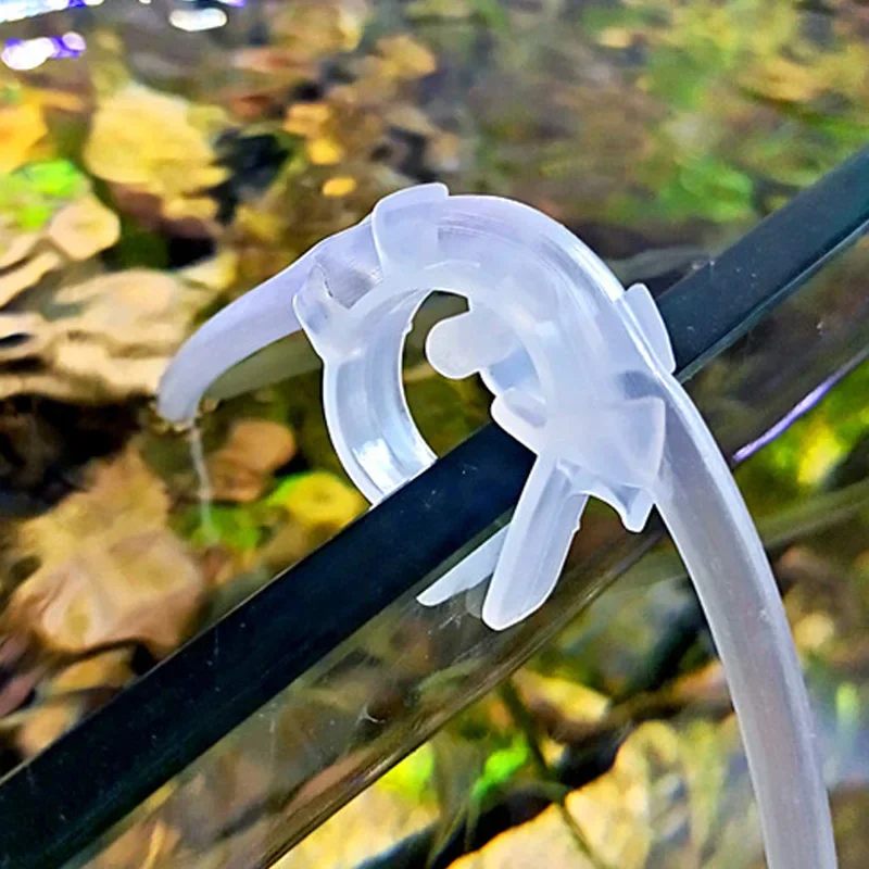 Pipe Clamp Bar - 水族館エアチューブ水ホース固定クリップパイプホルダー U 字型チューブマウントブラケット水槽クランプ 4-6 ミリメートルホースアクセサリー