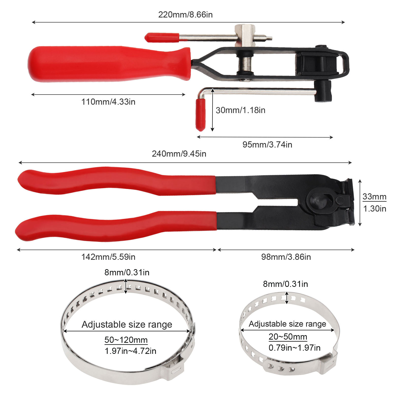 1 セット高耐久滑り止め CV ジョイントブーツクランプ圧着 - Workshop Tools Sale のレビューと価格