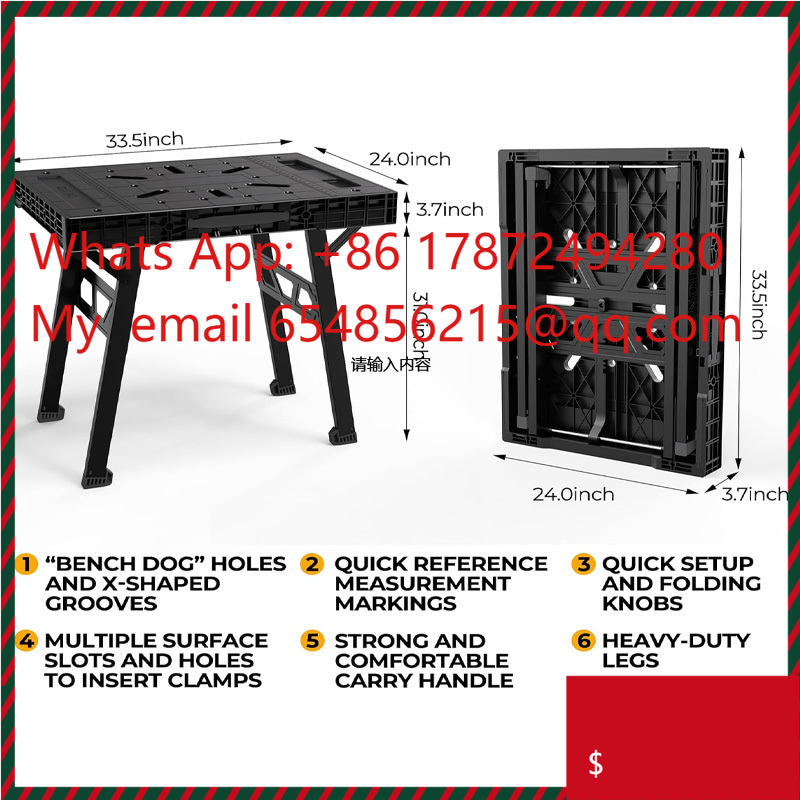 簡単設置のポータブル折りたたみ式ソーホース作業台、軽量で多用 - Workbench Portable Fold のレビューと価格