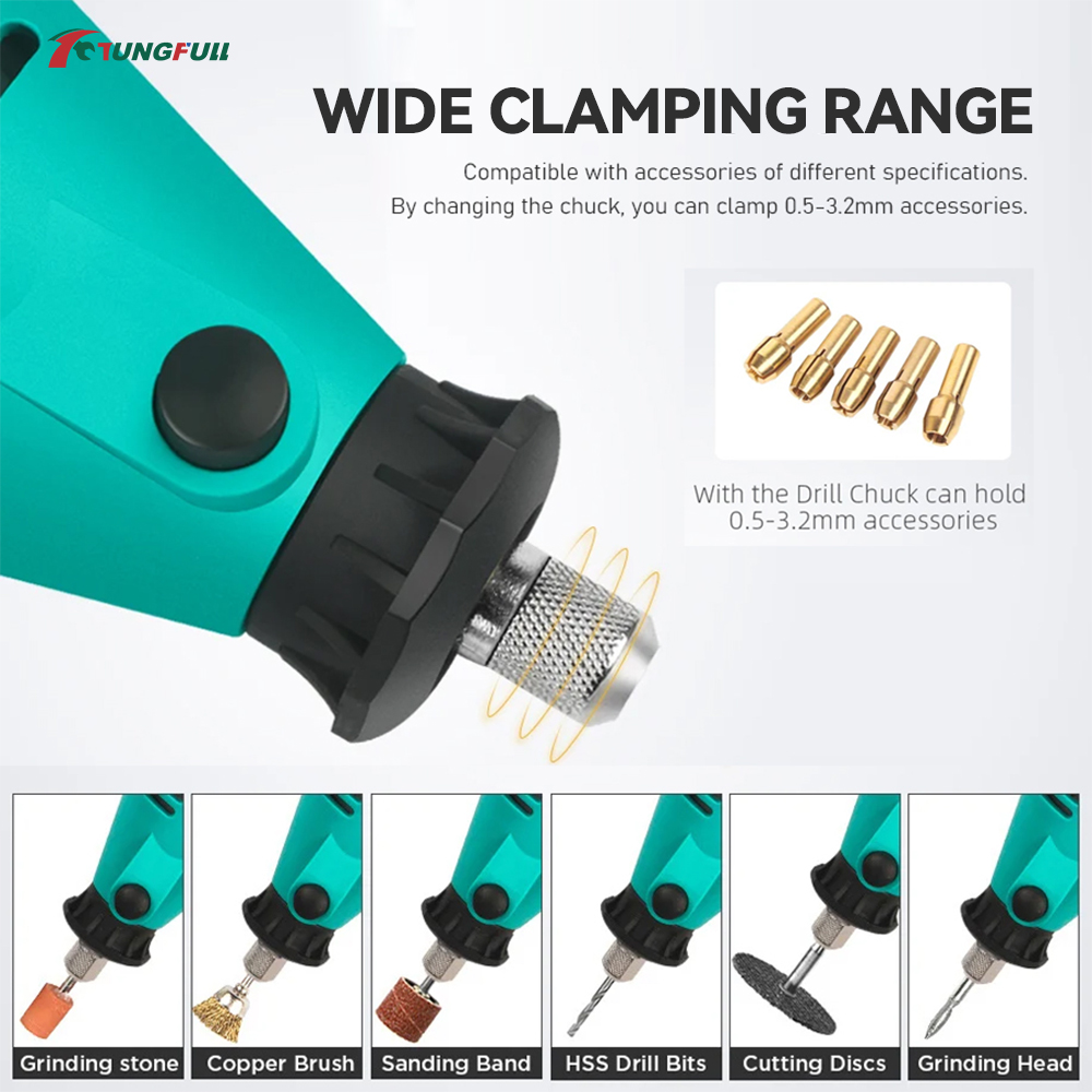 TUNGFULL ミニ電動グラインダーセット、可変速度ロータ - Power Tools For Workshop のレビューと価格