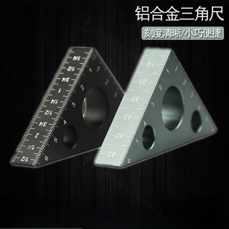 厚いアルミ製三角定規 90/45度 °   木工用直角測定ゲ - Marking Tools In Workshop のレビューと価格