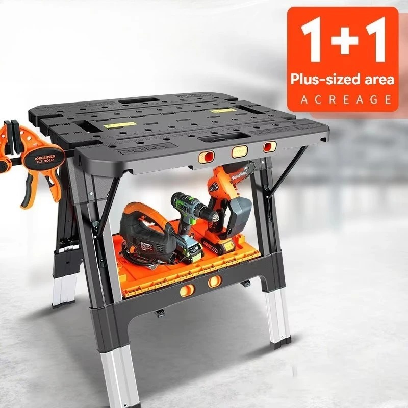 12インチクランプ付きポータブル折りたたみ作業台 - ガレー - Workbench Portable Fold のレビューと価格